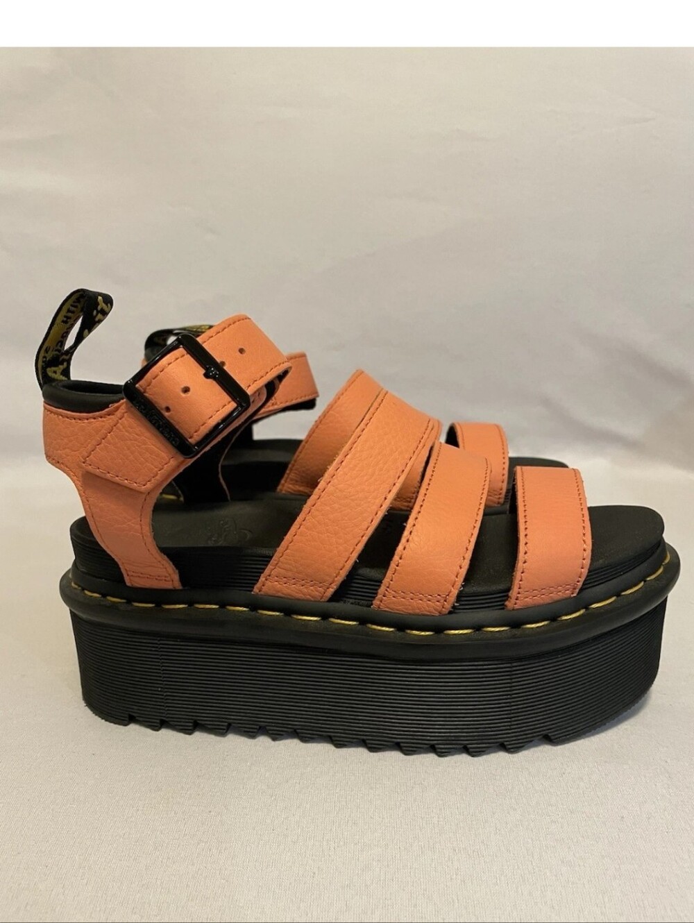 Dr. Martens Blair Quad Peach/ Orange Platform Strappy Sandal - Picture 10 of 13